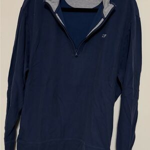 Vineyard Vines Men's Dark Blue Zip-Up Sweater